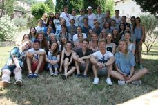 Alle ungdomslederne samlet under tur til Italia i 2015