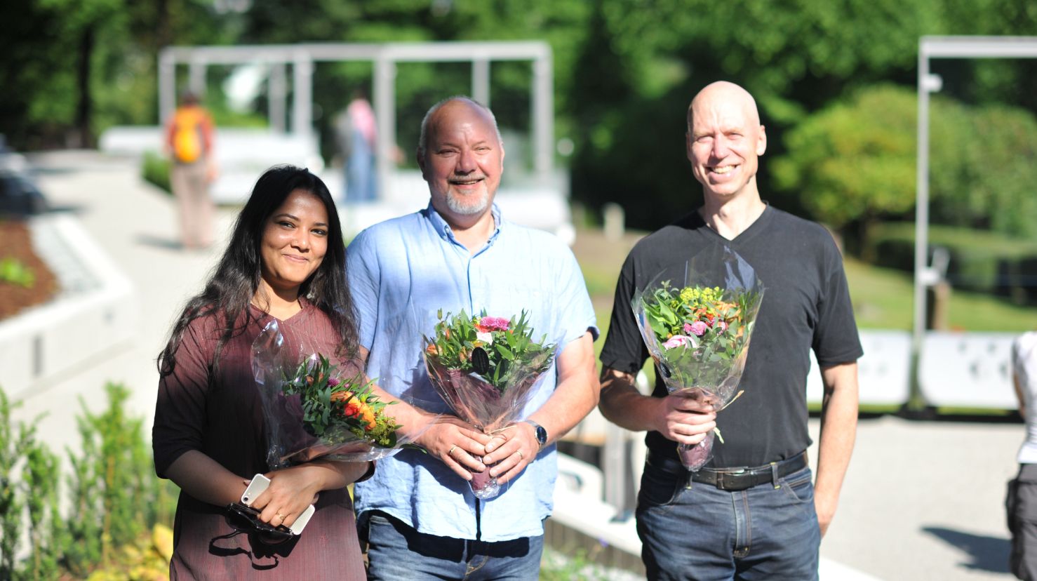 Teamet fra Akasia: Landskapsarkitekt Anta Sharif Chowdhury, prosjektleder Frank Henry Olsen og landskapsarkitekt Frode Røynesdal.