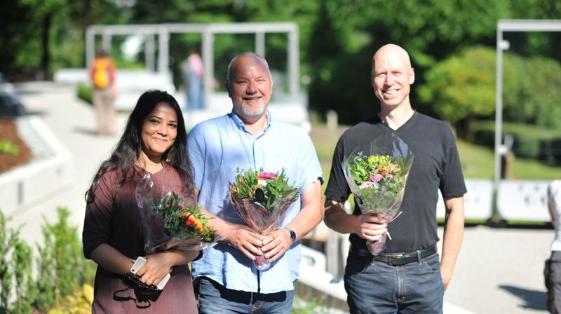 Teamet fra Akasia: Landskapsarkitekt Anta Sharif Chowdhury, prosjektleder Frank Henry Olsen og landskapsarkitekt Frode Røynesdal.