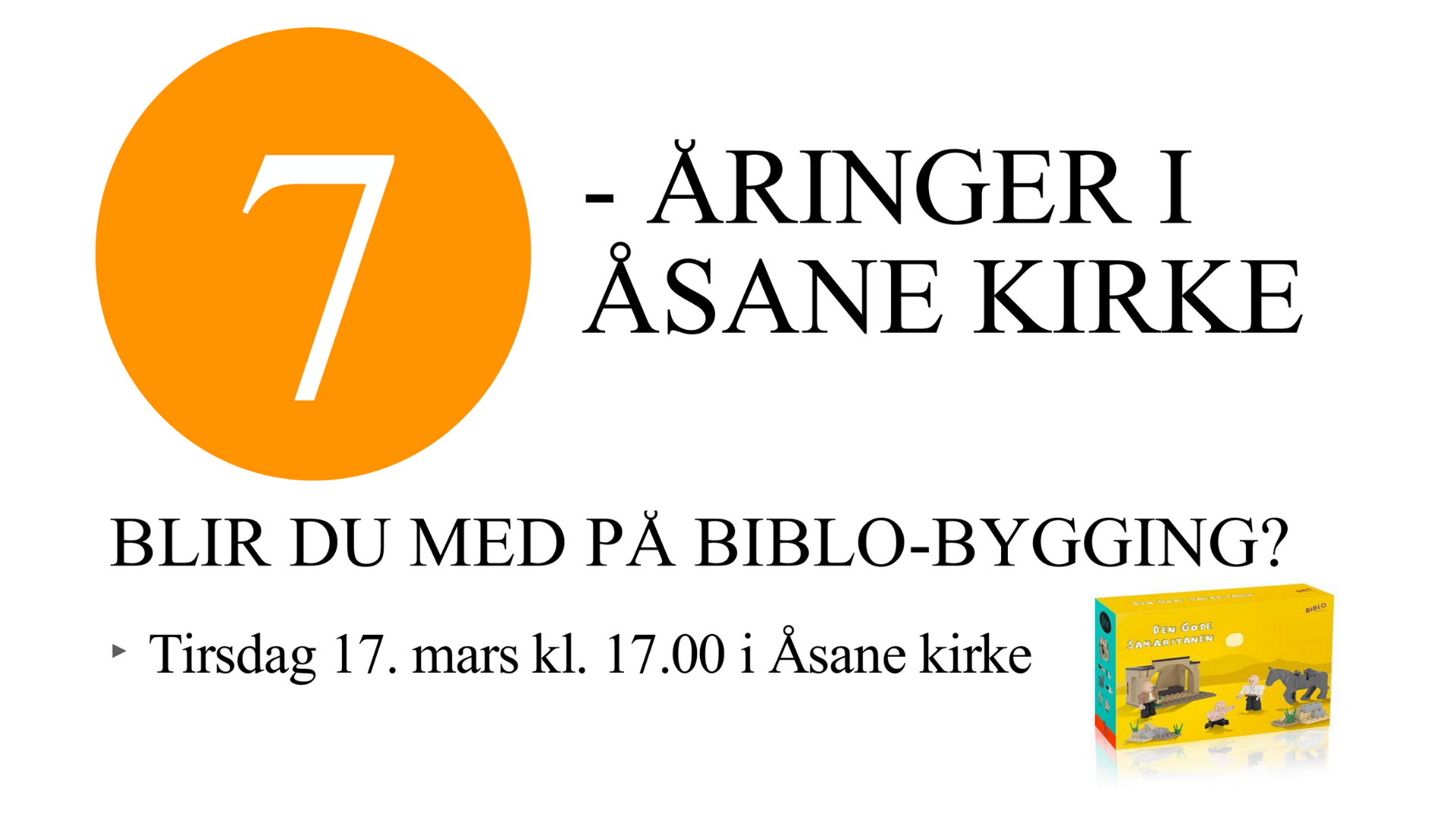 BIBLO-bygging 17 mars (avlyst)