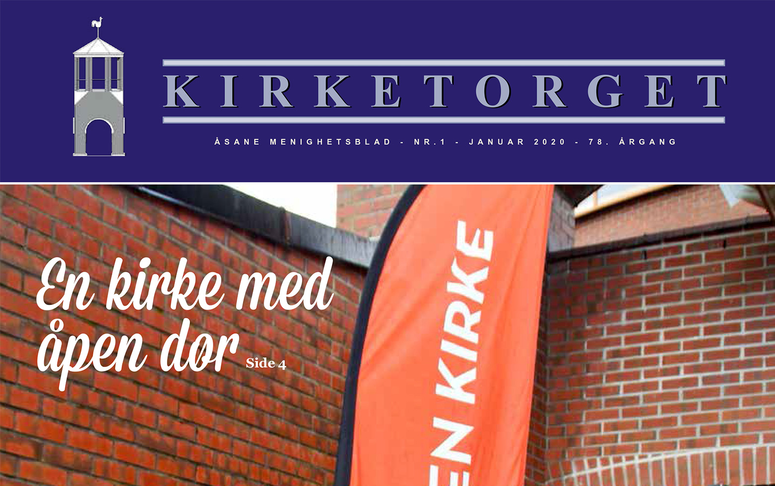Årets første utgave av menighetsbladet Kirketorget