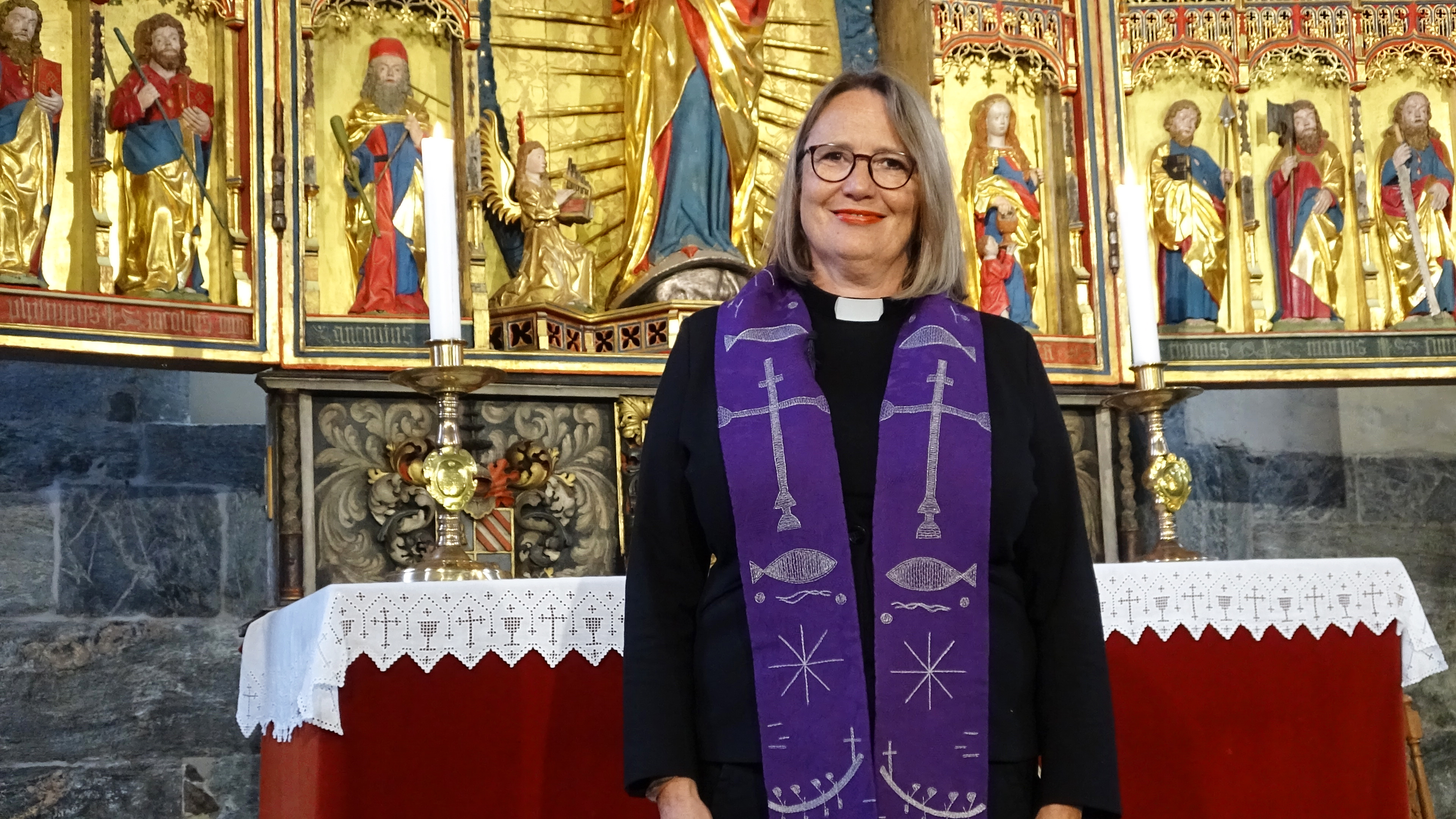 Beate Iren Lerdahl er ny prest i Mariakirken og holder digitale andakter i menigheten i oktober. Foto: Anne Merete Solbakken