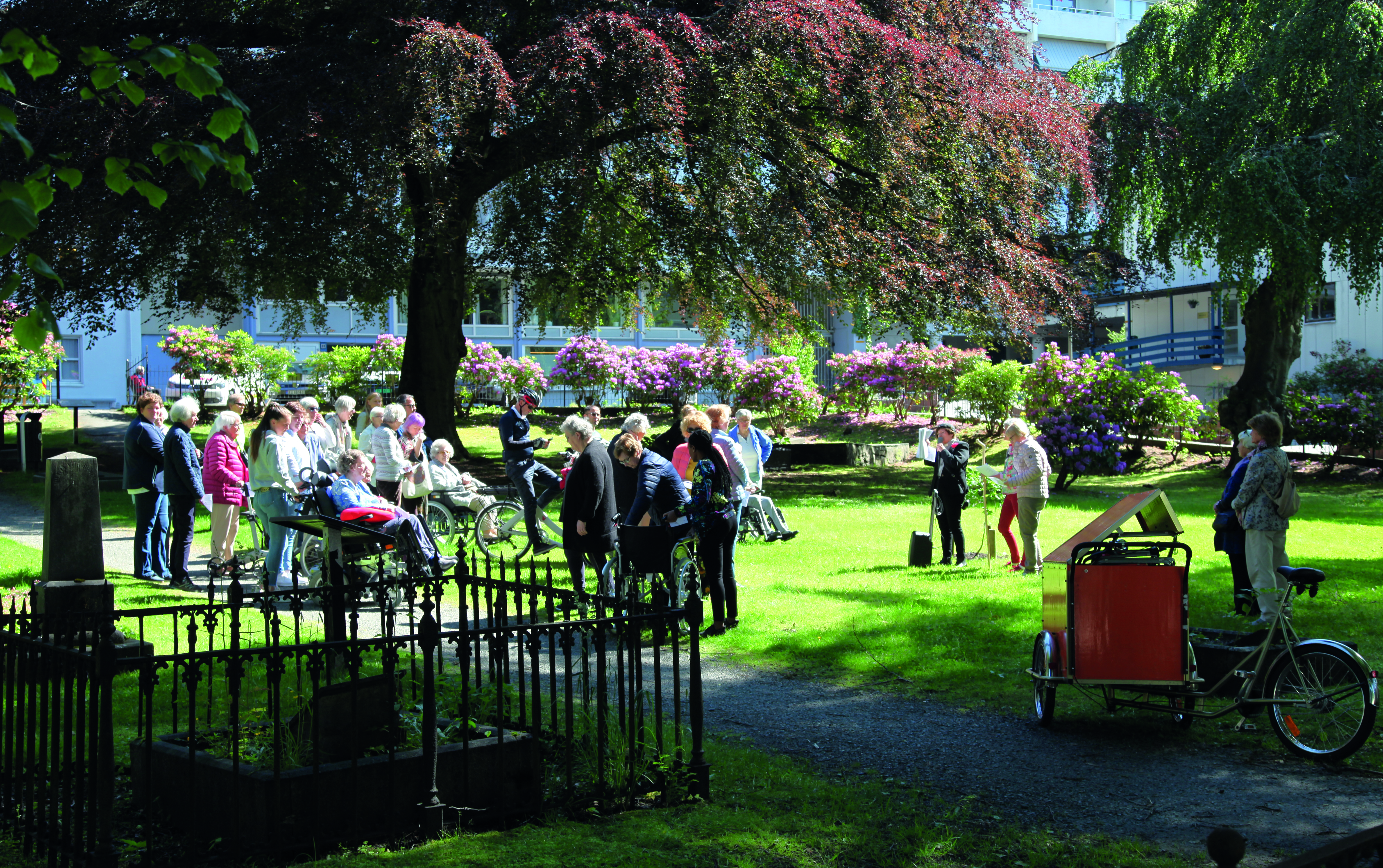 Pilegrimer i Bergen sentrum. Foto: Anne Merete Solbakken