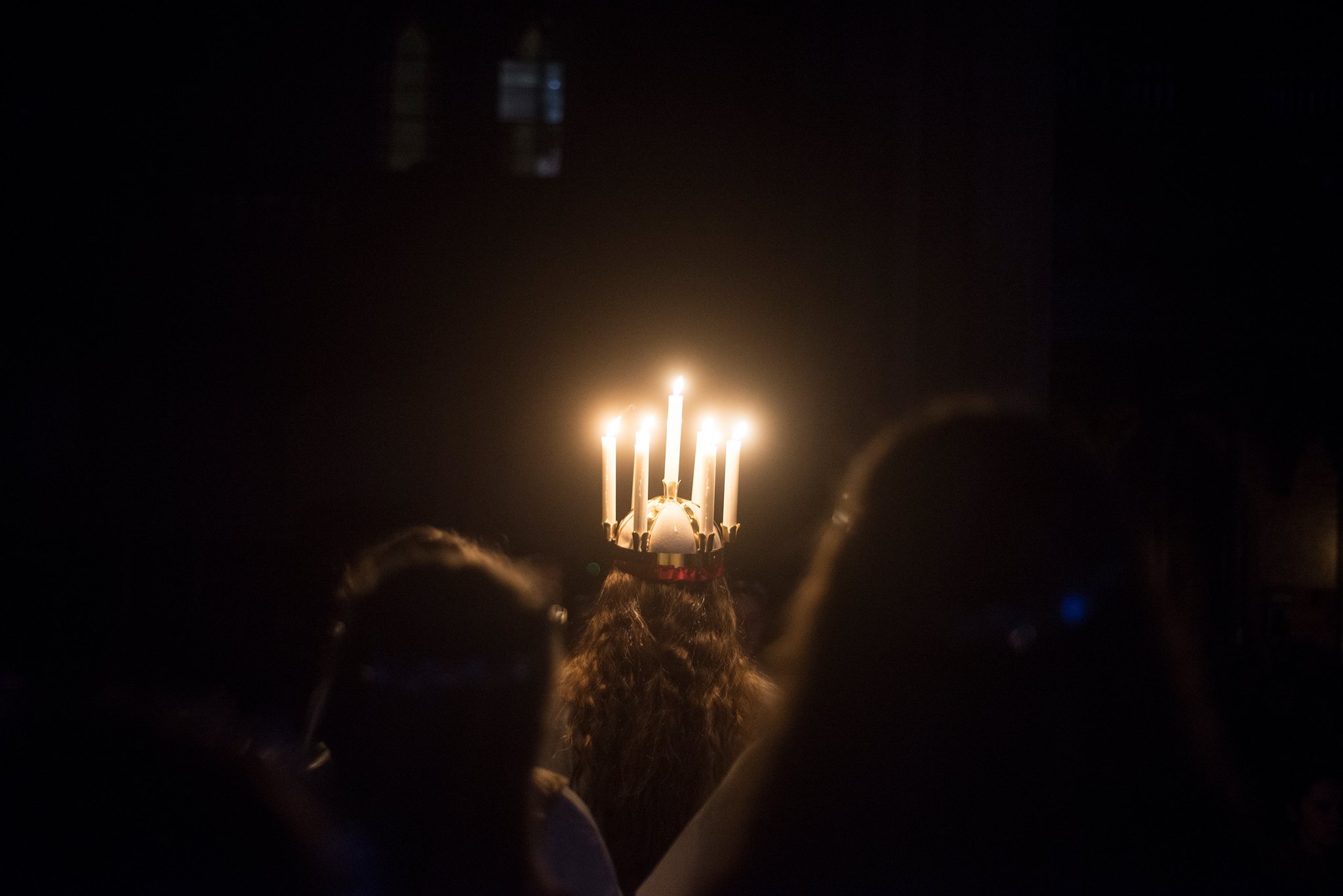 Illustrasjonsfoto fra Luciamorgen i Bergen domkirke. Fotograf: Tuva Åserud