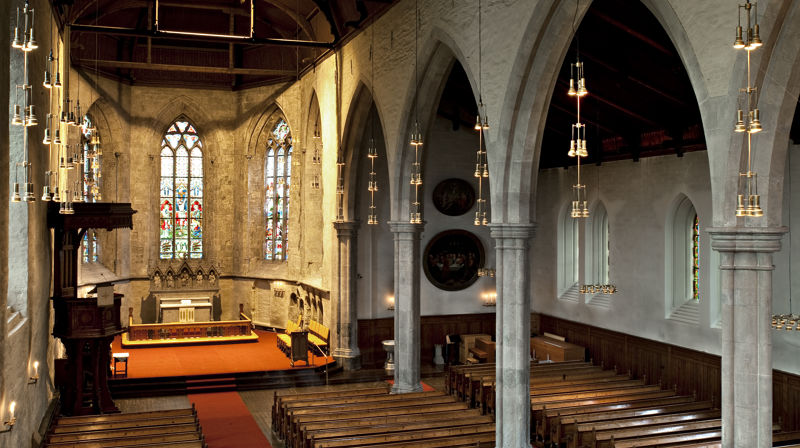 Bilde fra innsiden av Bergen domkirke
