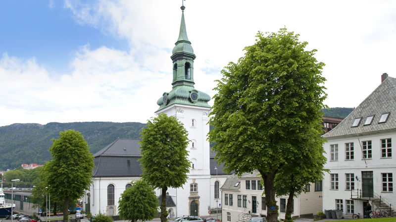 Nykirken på Nordnes i Bergen. Sett fra utsiden.