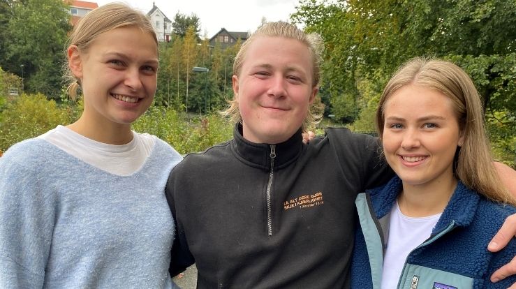 Sofia, Adrian Oscar og Marte. Foto: Astrid Dalehaug Norheim.