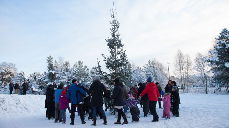 Tenning av julegran på søndag!