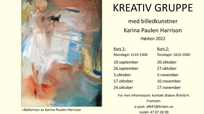 Kurs for etterlatte: Maling som metode i sorgen, en alternativ sorggruppe.