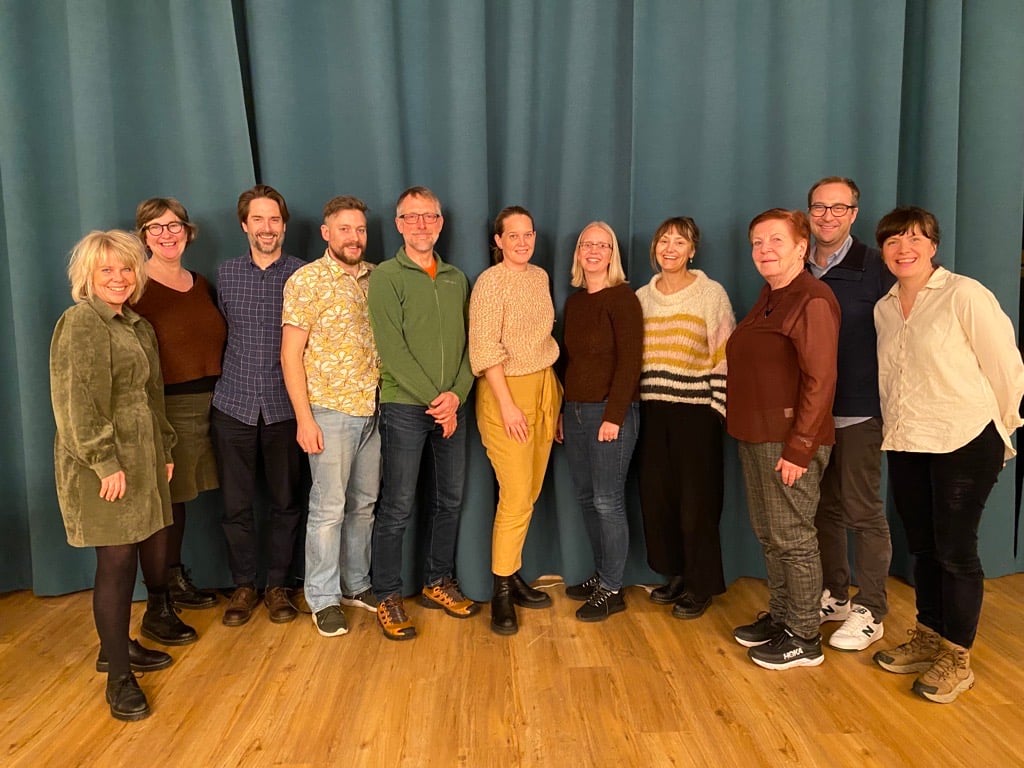 F.v.: Åse Bjørg Kallestad, Åse Kristin Nøkling Aagaard, Øyvind Rise, Andreas Tveit, John-Helge Heimdal, Ingeborg Hopland Nestås, Elin Austrheim Molvik, Ingrid Enge Drange, Astrid Botnedal Engelstad, Ole Kacob Møllerløkken, Gunvor Eikill