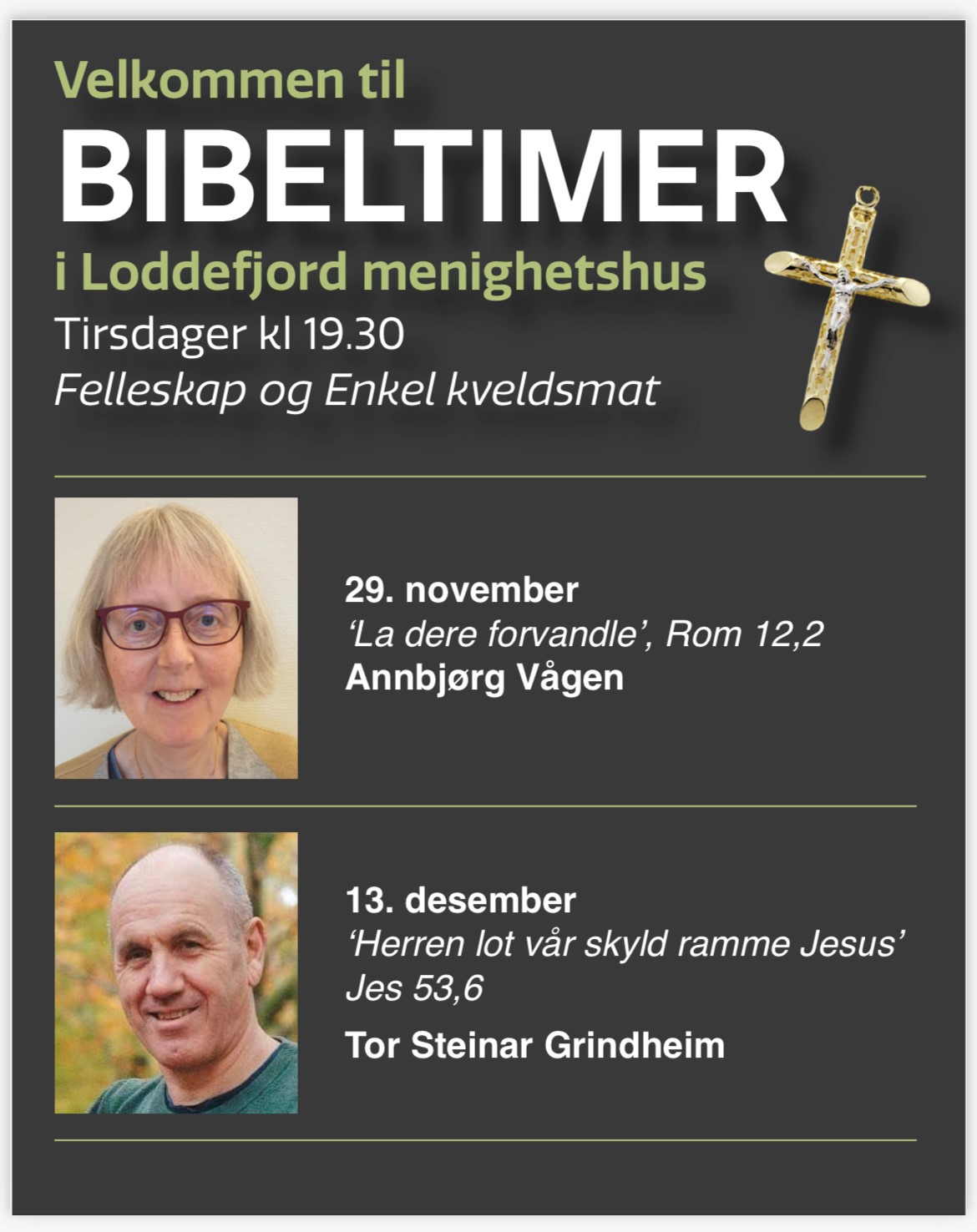 Velkommen til bibeltimer i Loddefjord menighetshus