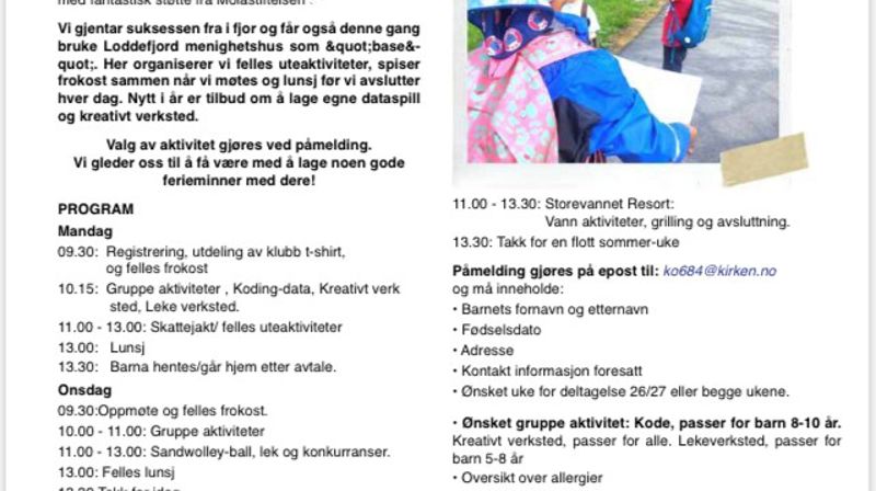 FERIEKLUBBEN 2021 ER NÅ FULLTEGNET!