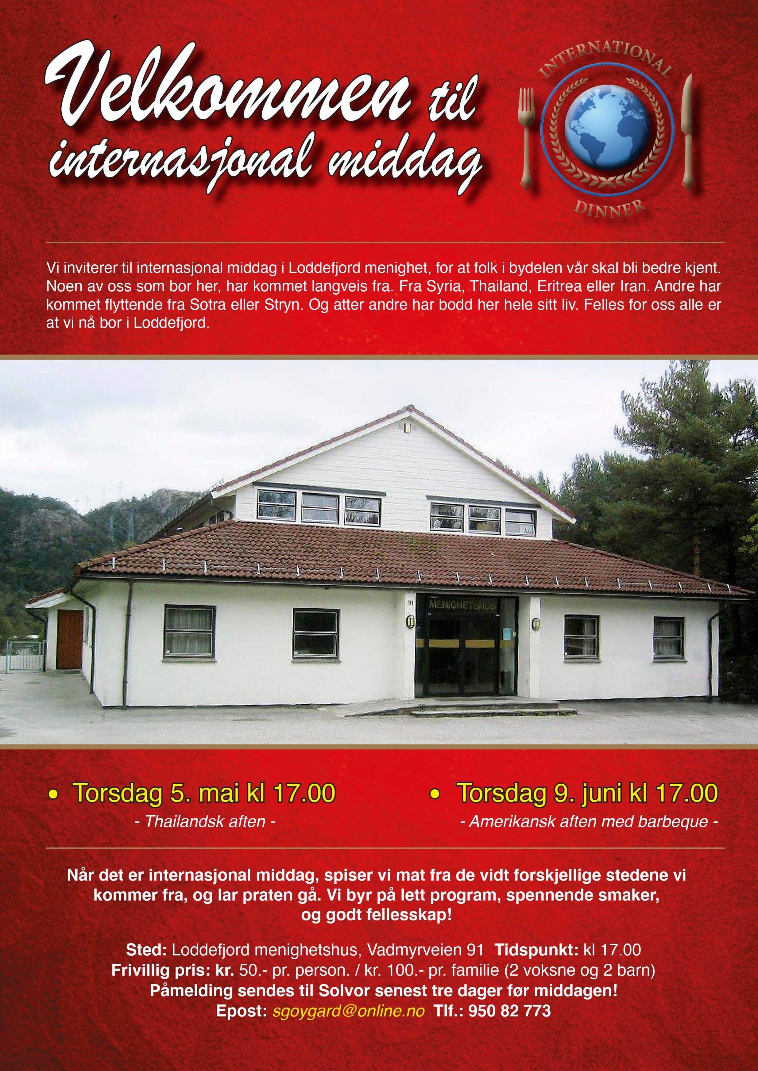 Velkommen til internasjonal middag