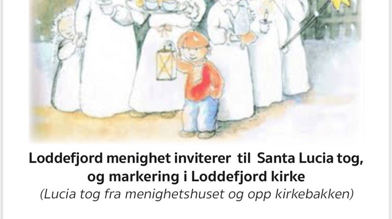 Santa Lucia tog og markering i Loddefjord kirke