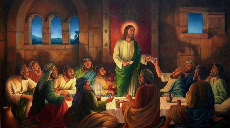 Bilde: «Última Cena» («Det siste måltid»), maleri av Mauricio Romero.