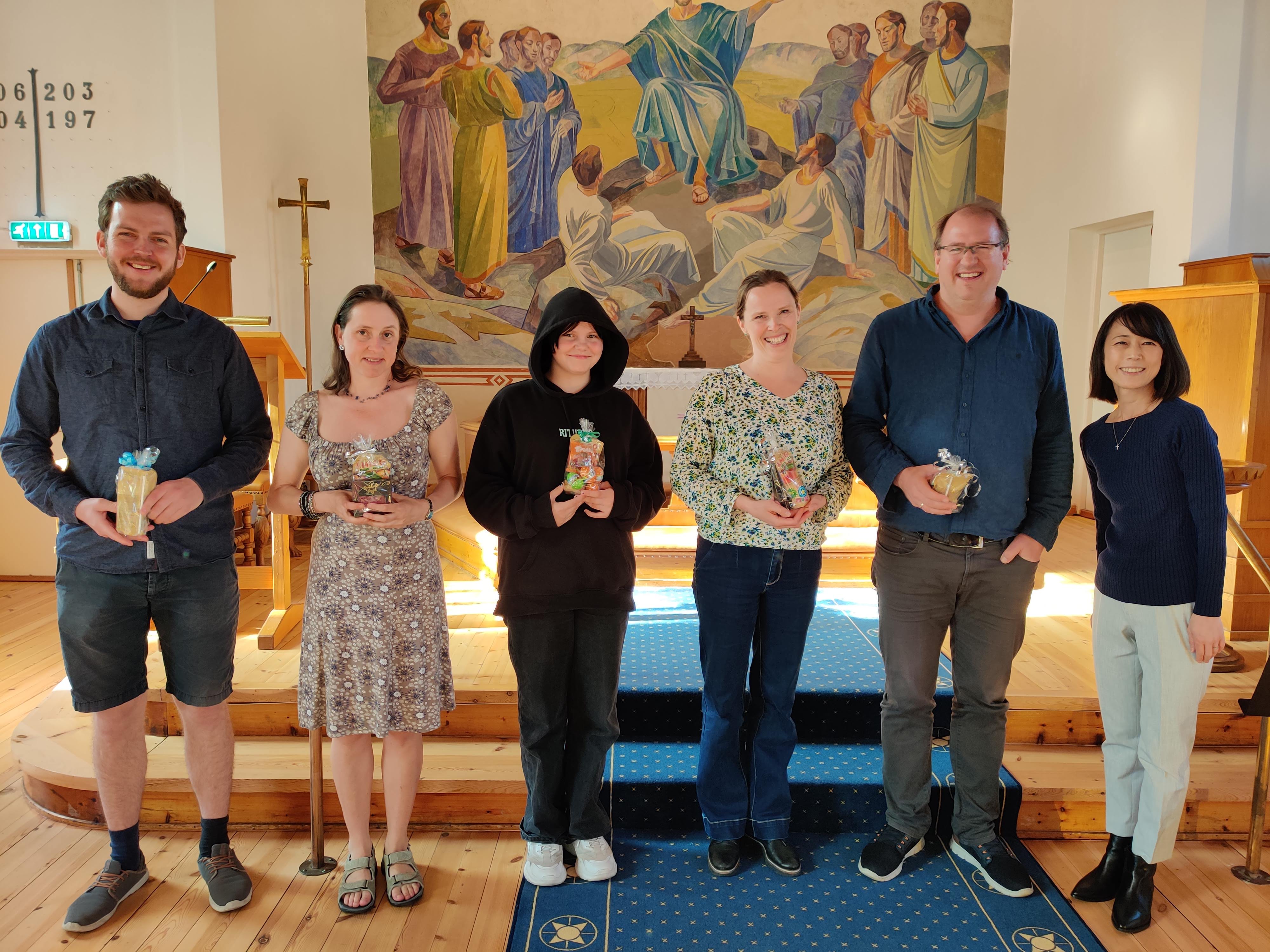 Musikerne takkes av etter en flott konsert!