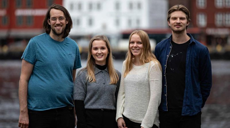 Kvartetten, fra venstre: Thomas Aurlund Lossius, Andrea Grov Myhre, Marie Heddan Kortner, Sigurd Steinkopf