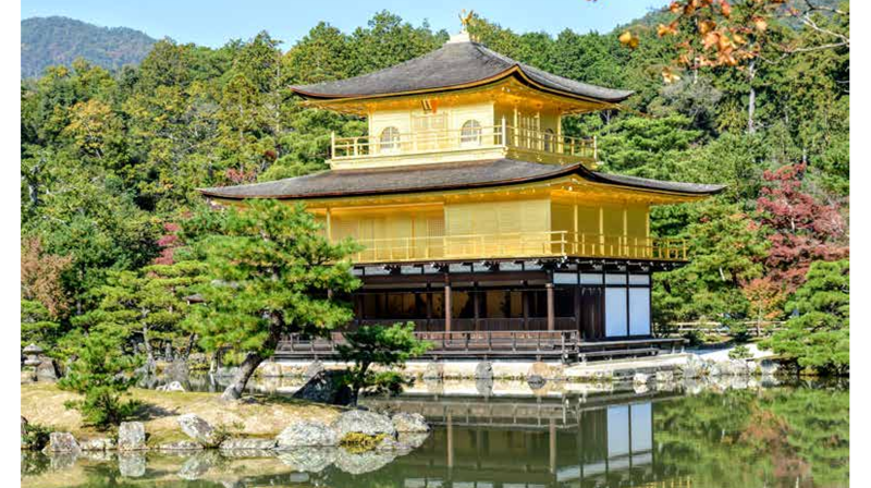 Gullpaviljongen (Kinkakuji Temple) i Kyoto