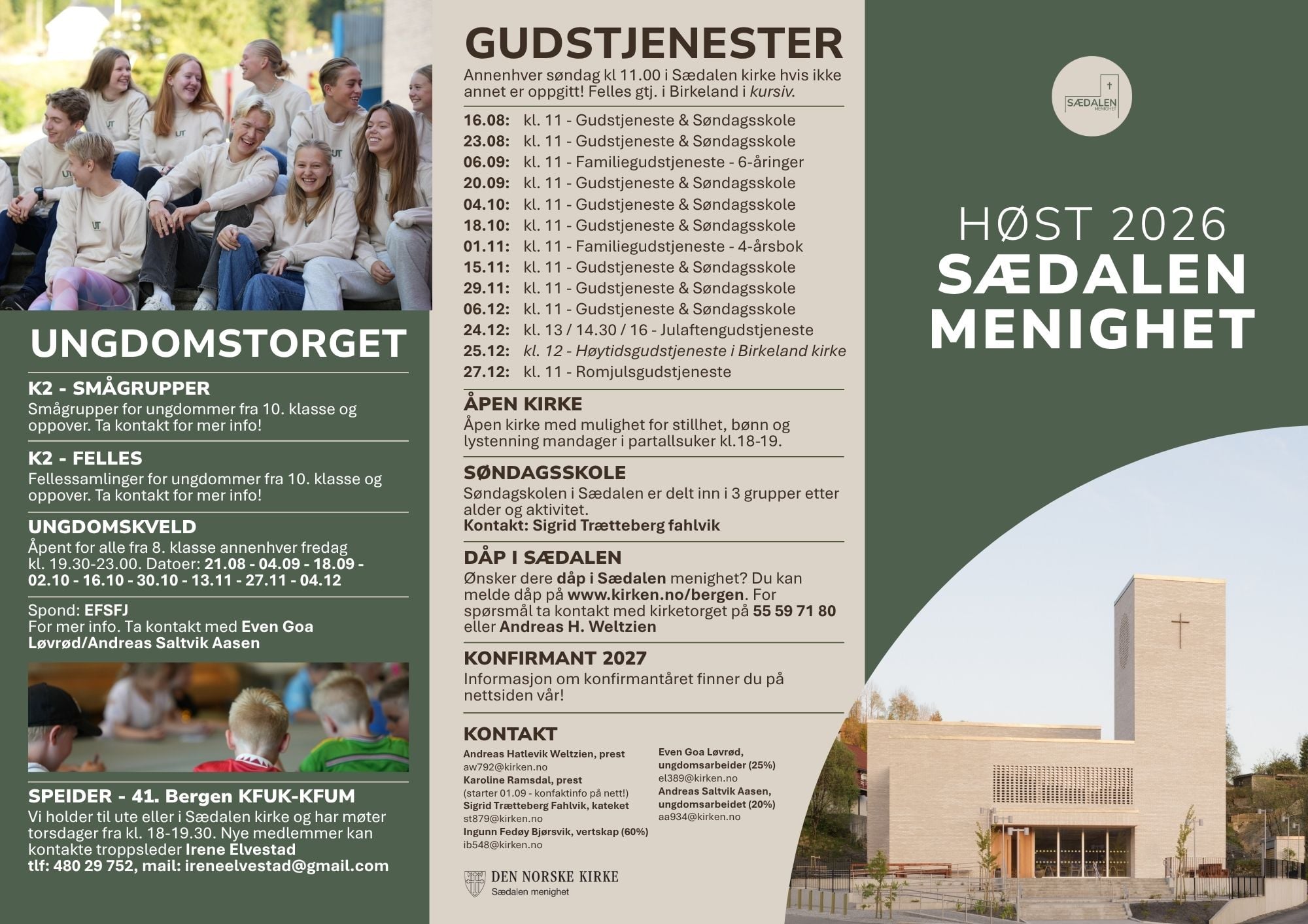 Det skjer i menigheten høsten 2026
