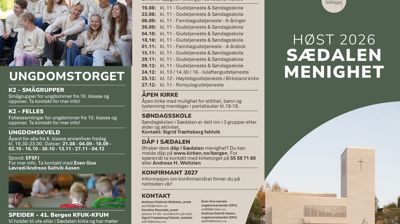 Det skjer i menigheten høsten 2026