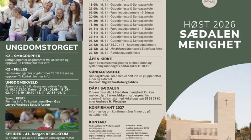 Det skjer i menigheten høsten 2026