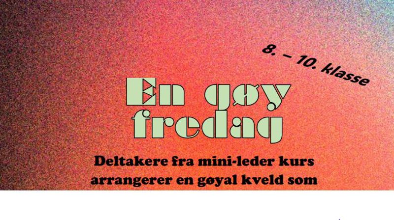Du som går i 8.-10. trinn! Bli med på en gøy fredagskveld 09.02.2024 kl.18.00-22.00 i Salhus kirke!