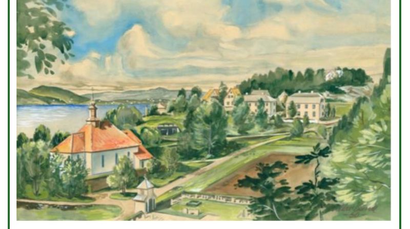 Maleri av Olav Sunde (1950). Eier av maleri er Helge Sunde.