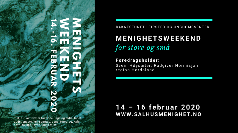 Det er fremdeles mulig å melde seg på menighetsweekend 14.-16. februar 2020