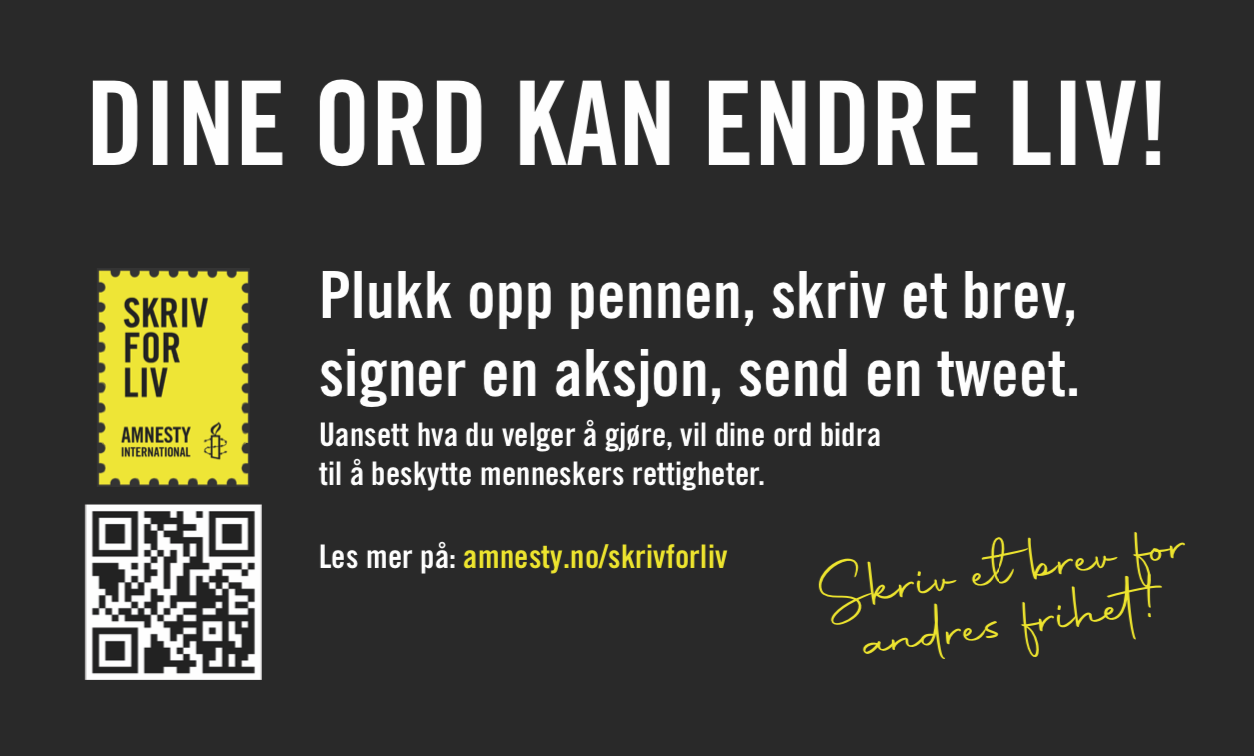 Bli med på Skriv for liv-aksjon!