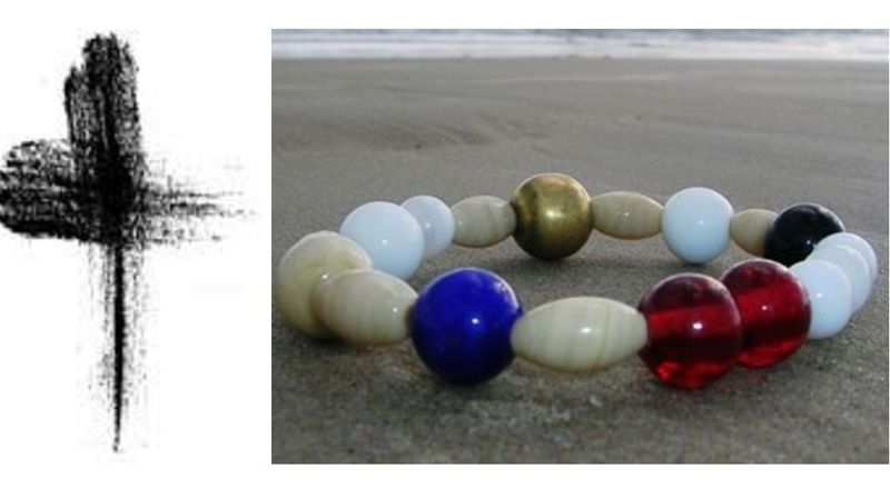 Bilde av askekors og Kristuskrans