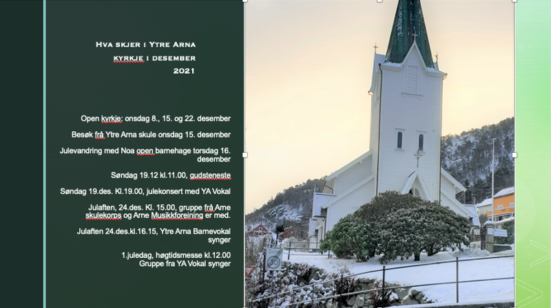 Kva skjer i kyrkja vår, desember 2021