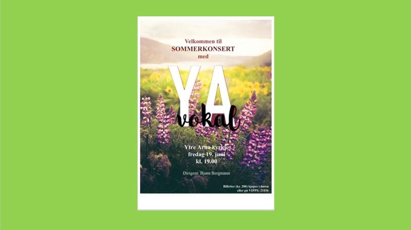 Sommarkonsert med YA-vokal