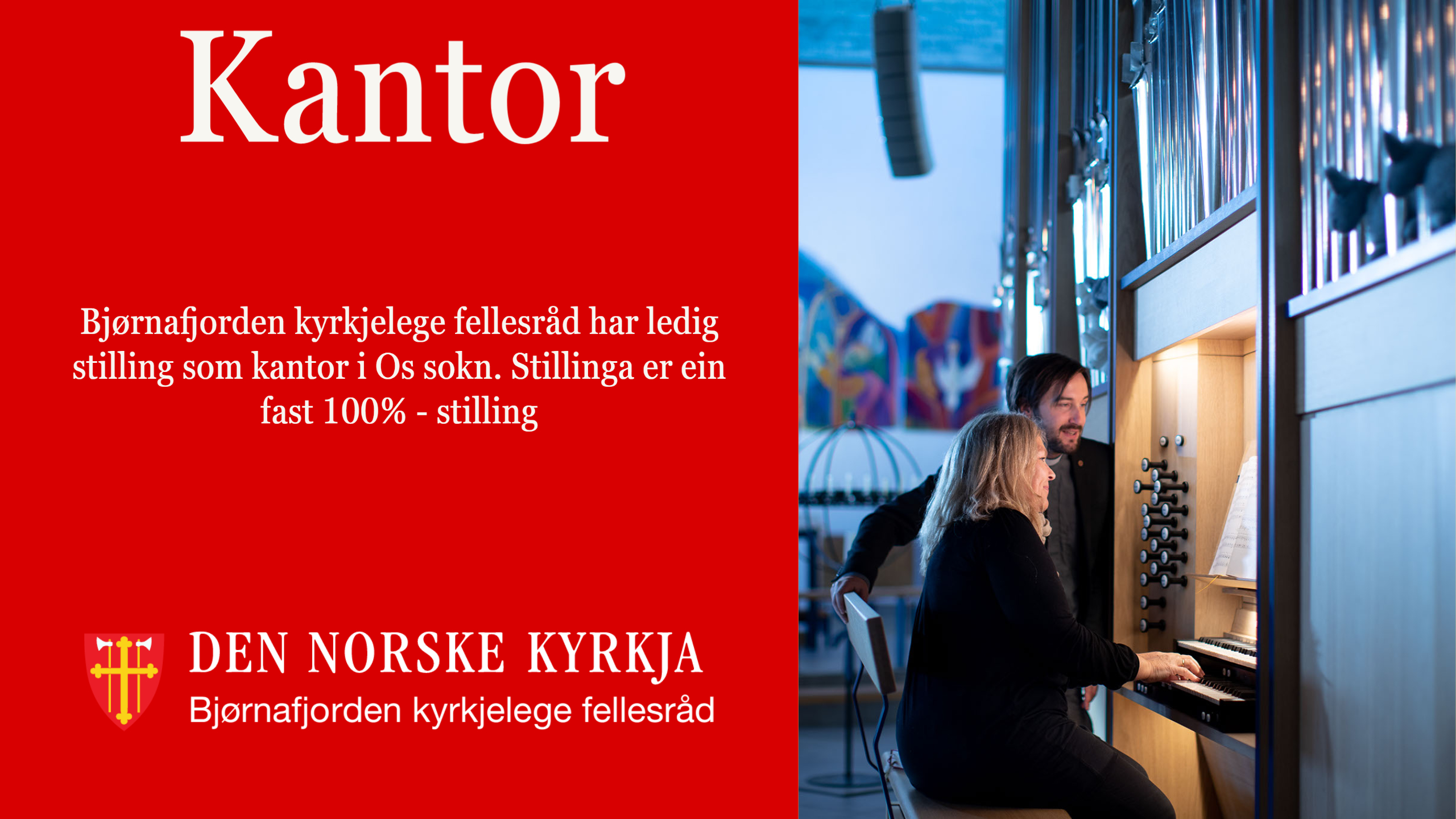 Vil du bli vår nye kantor i Os sokn?