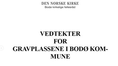 Gravplassvedtekter i Bodø kommune