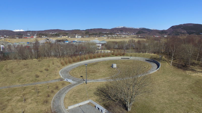 Minnelunden på Bodin kirkegård slik den er idag. Foto: Thomas Jentoft