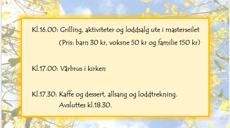 Bodin menighet ønsker velkommen til Vårfest 13. juni kl 16:00 til 18:30