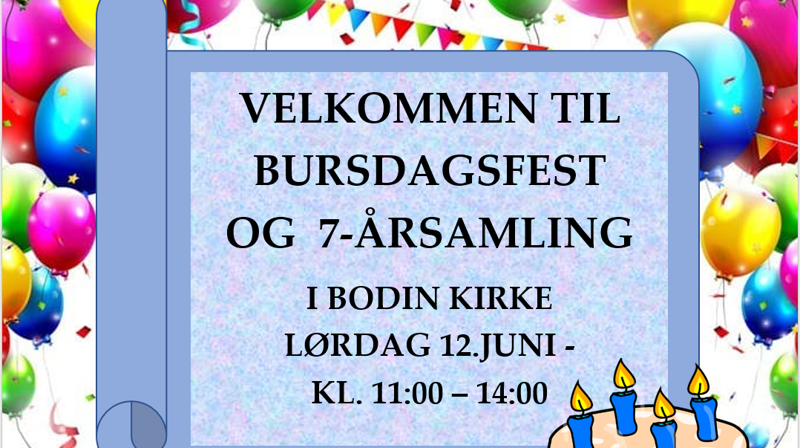 Velkommen til bursdagsfest og 7ÅRsamling