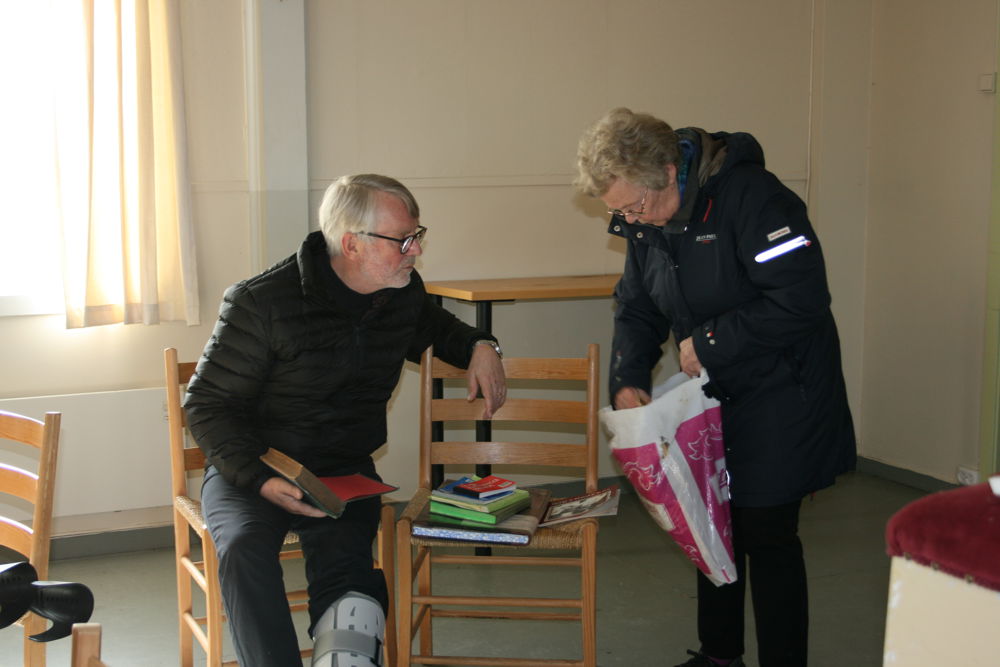 Historien i en plastpose. Svein Malmbekk og Aud Pedersen. Foto: Monica Nilsen.