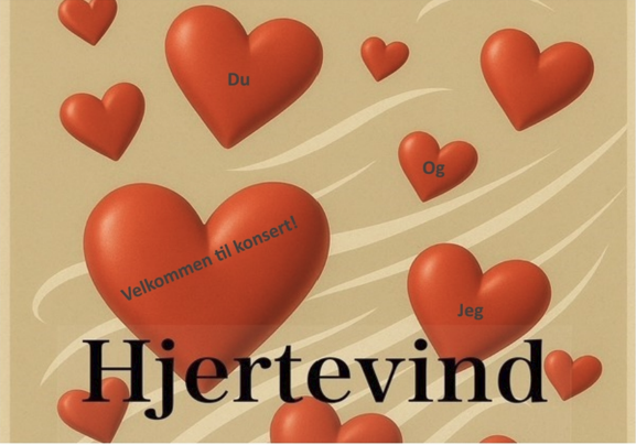 Plakatbilde for konserten Hjertevind.