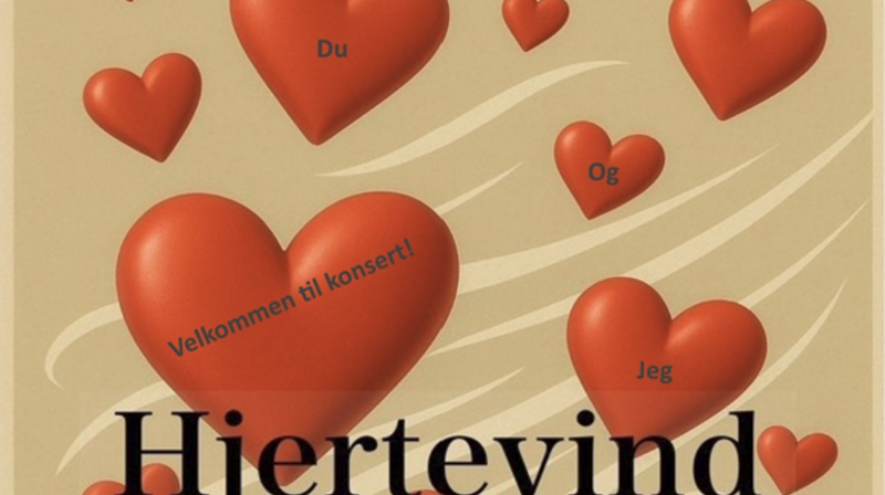 Plakatbilde for konserten Hjertevind.
