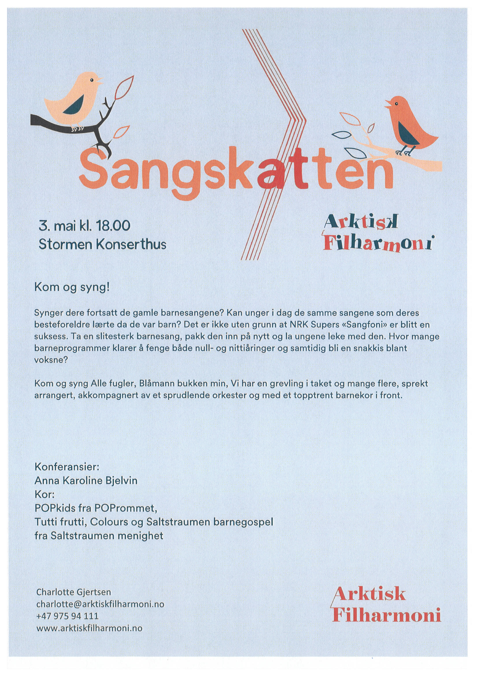 Sangskatten - allsangkonsert i Stormen 3. mai kl. 18.00