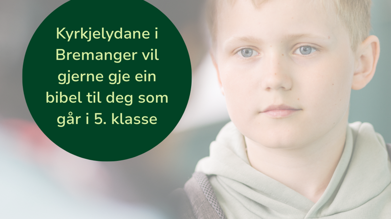Utdeling av bibel til 5. klassingar