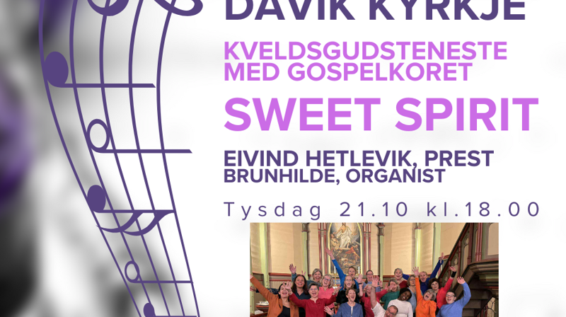 Velkommen til kveldsgudsteneste i Davik kyrkje