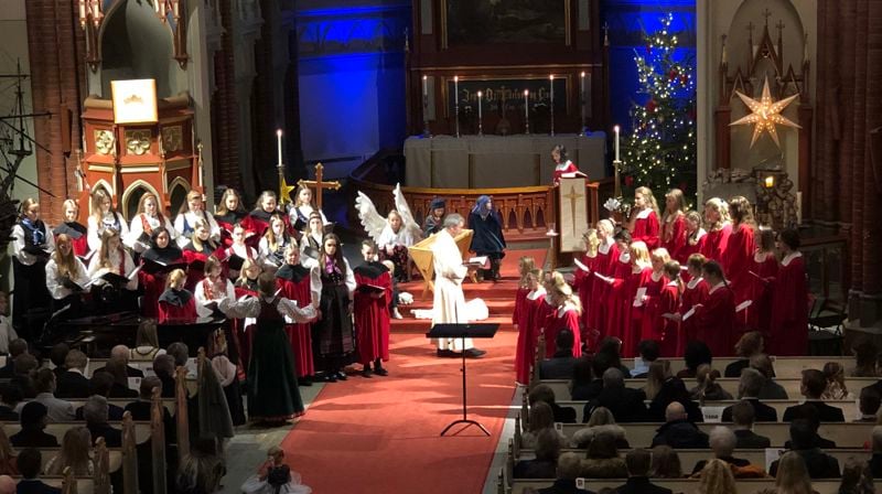 Bilde fra julaftensgudstjenesten kl. 16.15 i Bragernes kirke