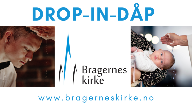 Velkommen til drop-in-dåp 23. august 2024 i Bragernes kirke!