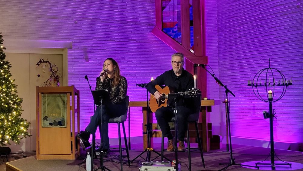 Vintage duo holdt en fin minikonsert