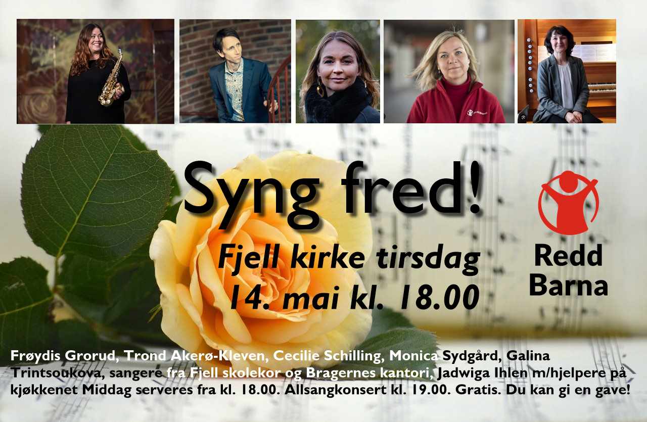Syng fred med Frøydis Grorud, Cecilie Schilling og Trond Akerø-Kleven m.fl.