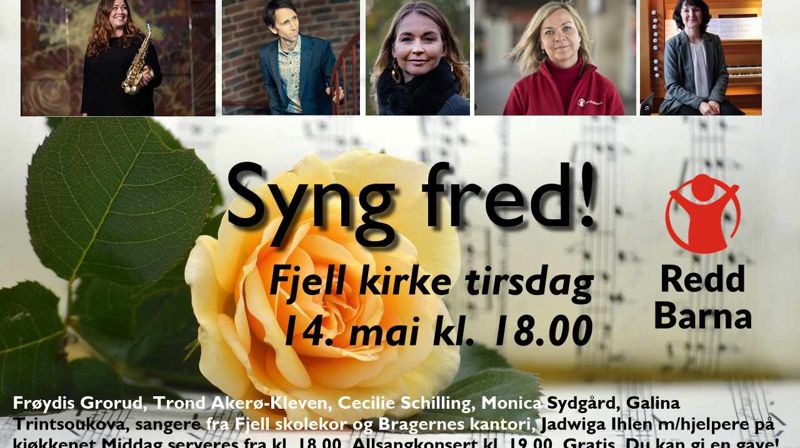 Syng fred med Frøydis Grorud, Cecilie Schilling og Trond Akerø-Kleven m.fl.
