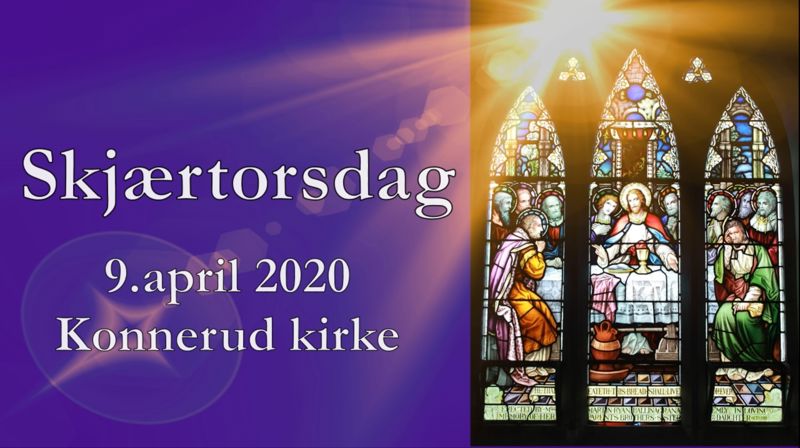 Sjærtorsdag i Konnerud kirke på nett