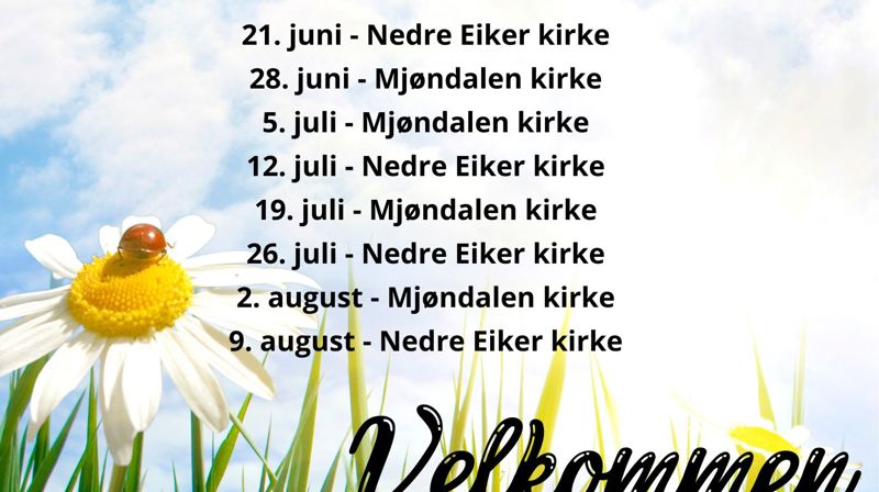 Sommer i Nedre Eiker menighet